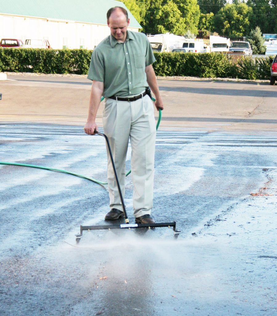water broom for a garden hose
